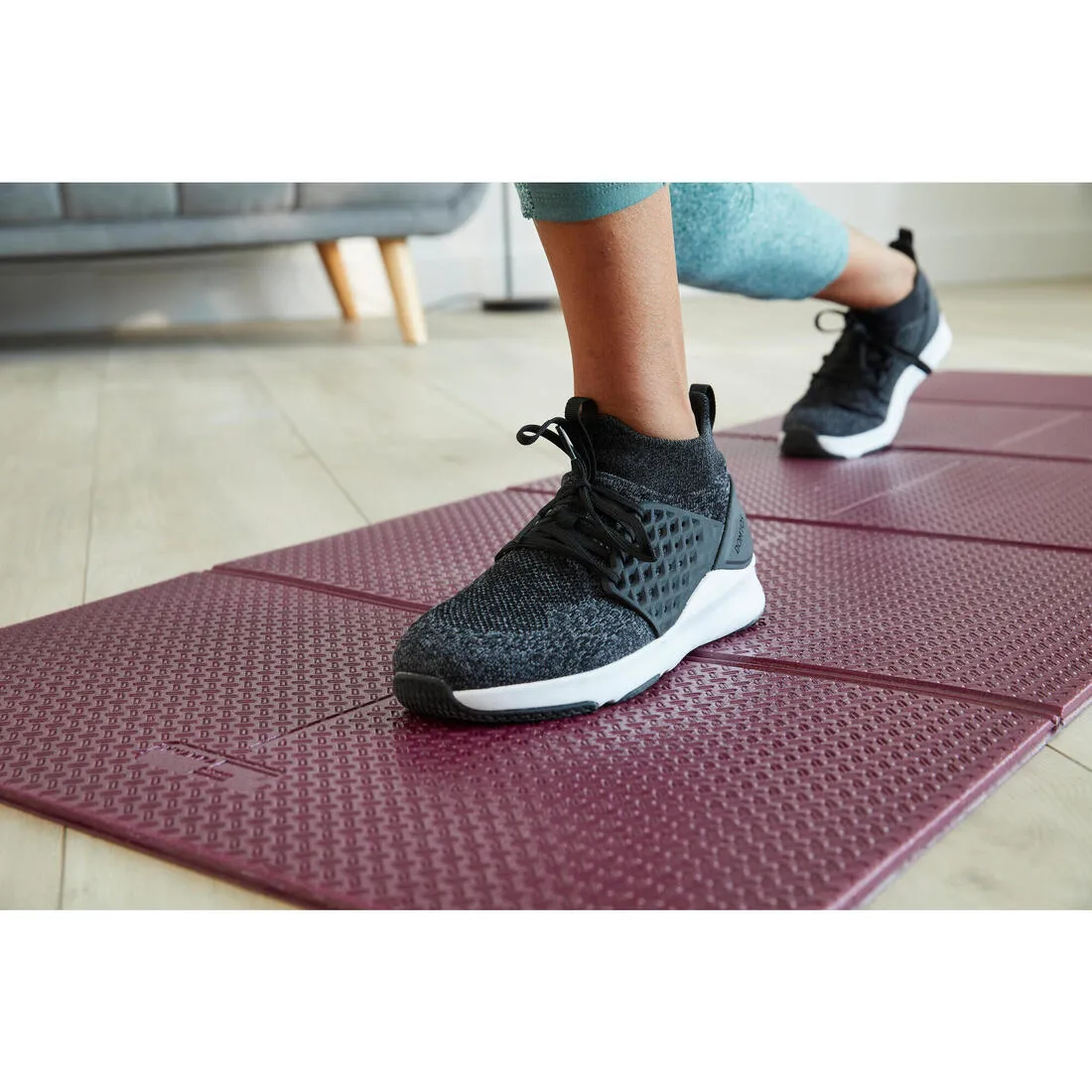 Folding Fitness Mat 100 - 160 cm x 58 cm x 7 mm
