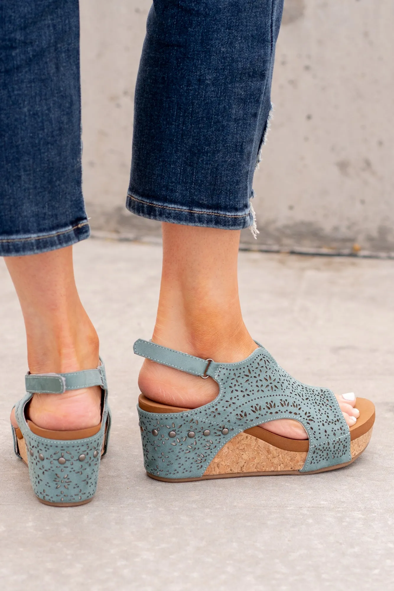 Free Fly 2 Wedge Sandals - Turquoise