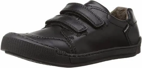 Froddo Black leather Velcro School Shoes
