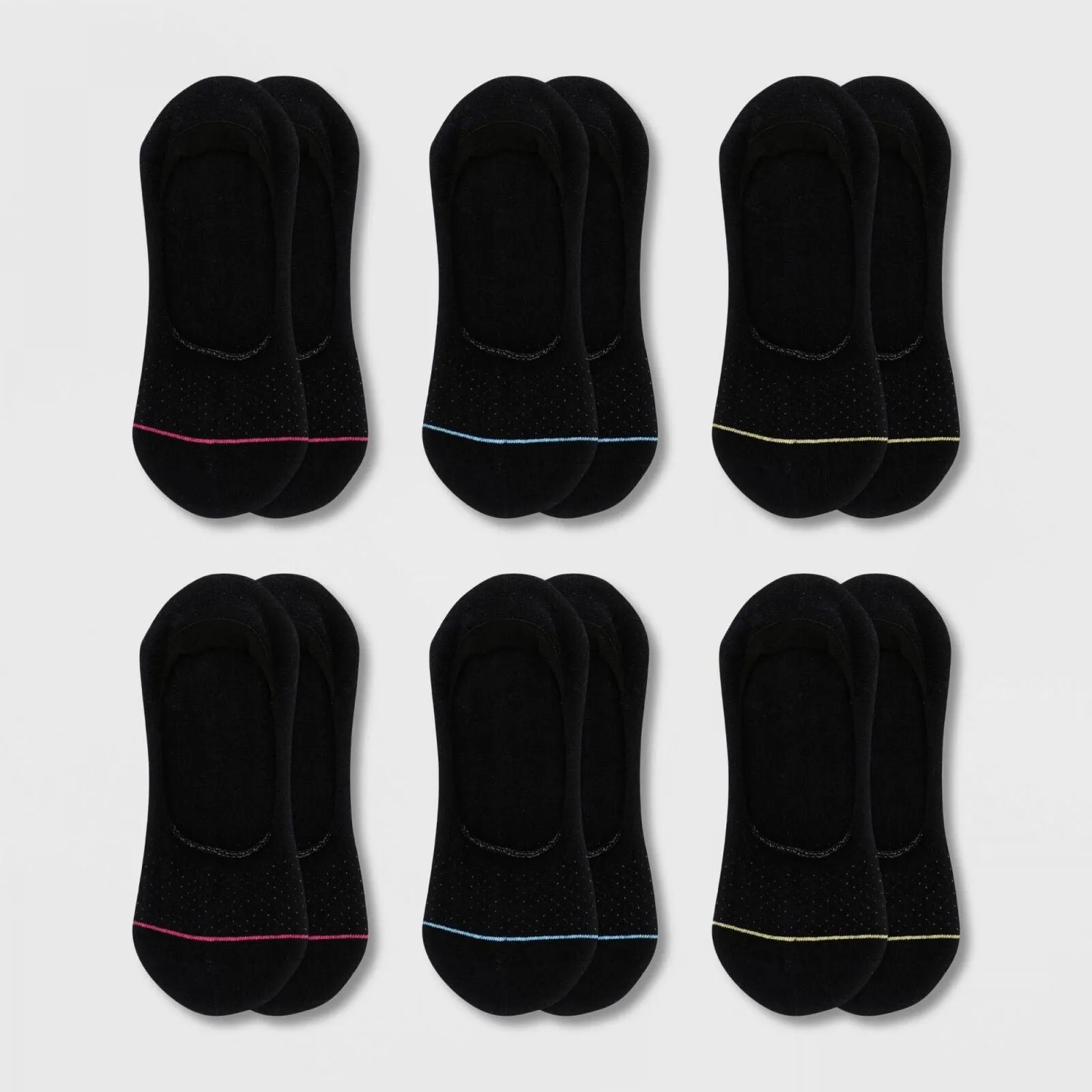 Fruit Of The Loom Women's Breathable Cotton 6pk Liner Athletic Socks Black 4-10