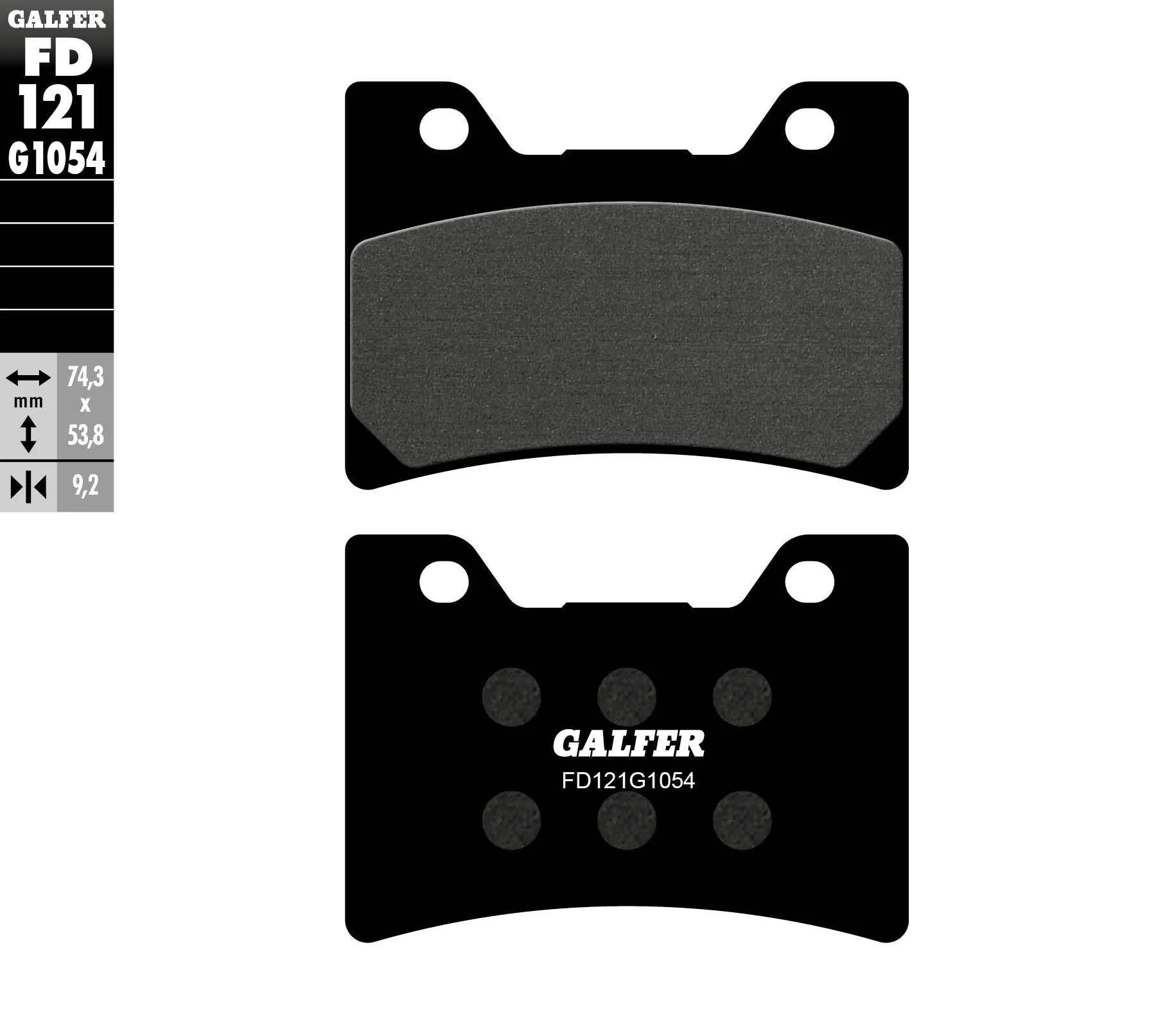 GALFER FD121G1054 Semi-Metallic Brake Pads
