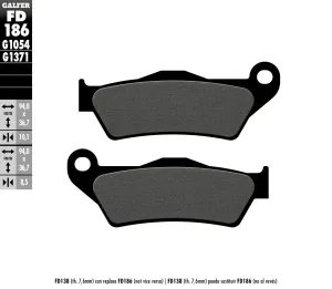 GALFER FD186G1054 Semi-Metallic Brake Pads