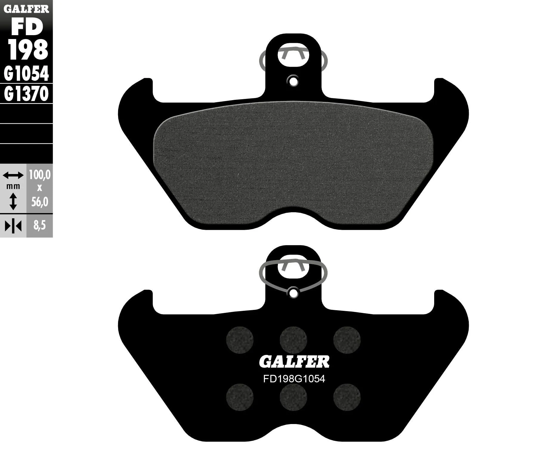 GALFER FD198G1054 Semi-Metallic Brake Pads