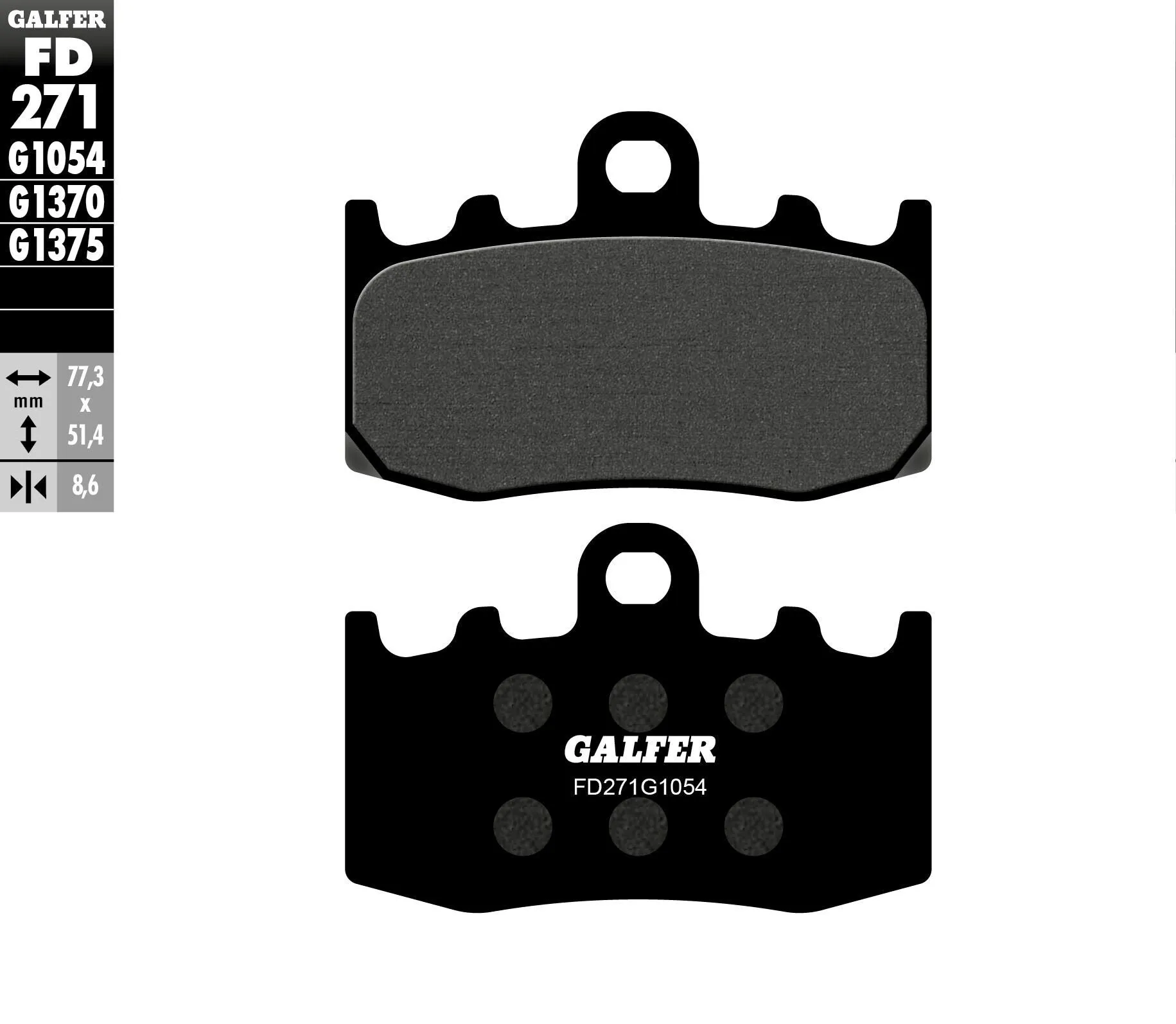 GALFER FD271G1054 Semi-Metallic Brake Pads