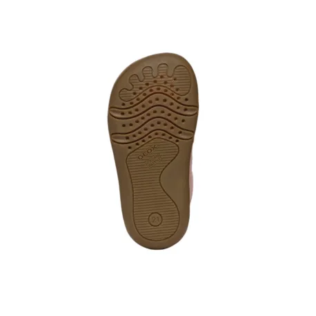 Geox Steppieup Barefoot Leather Riptape Shoe Pink