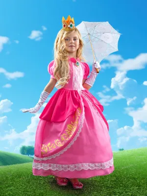 Girls Enchanting Peach Inspired Costume Dress