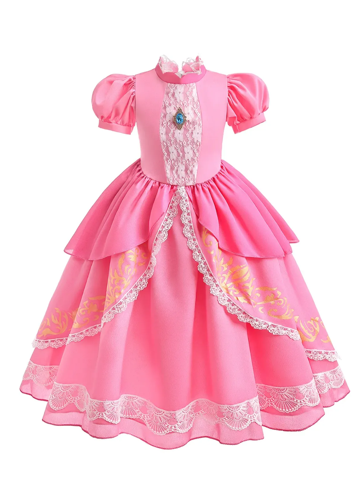 Girls Enchanting Peach Inspired Costume Dress