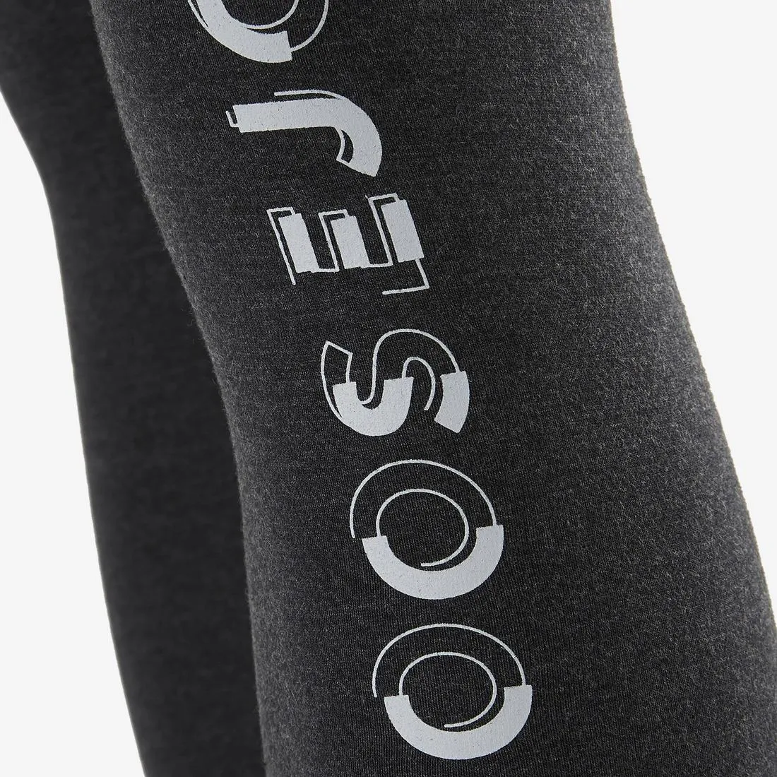 Girls' Gym Leggings 100 - Printed Dark Grey