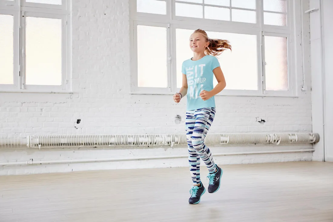 Girls' Printed Gym Leggings - Pink