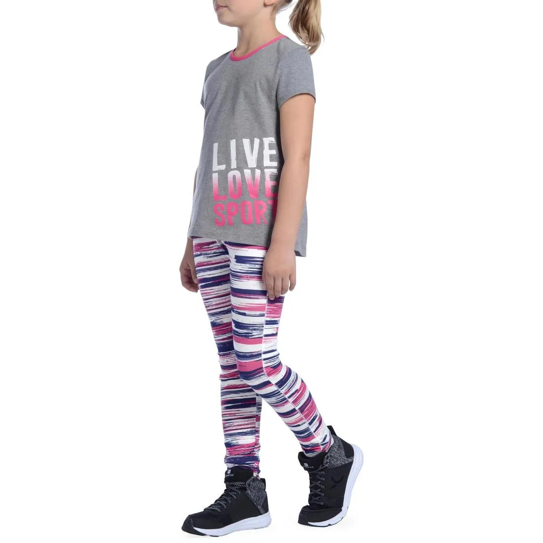 Girls' Printed Gym Leggings - Pink