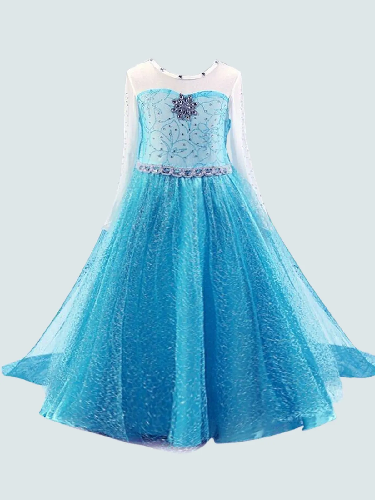Girls Snow Princess Sparkle Costume Dress