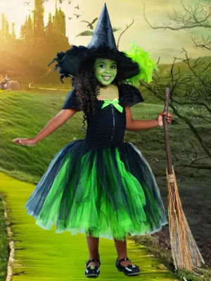 Girls Wicked Green Witch Costume Dress