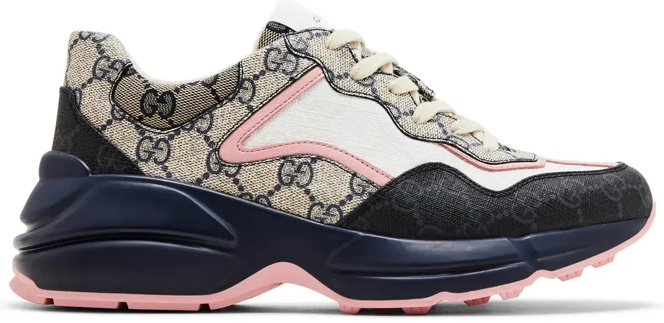 Gucci Rhyton Sneaker 'Beige Blue Monogram' Sneakers for Women