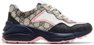 Gucci Rhyton Sneaker 'Beige Blue Monogram' Sneakers for Women
