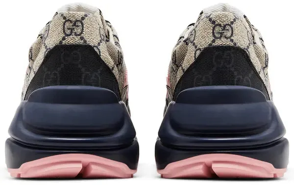 Gucci Rhyton Sneaker 'Beige Blue Monogram' Sneakers for Women