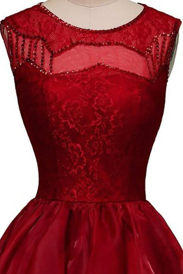 High-low Organza Beading Prom Dresses Evening Gowns Party Dresses PG303