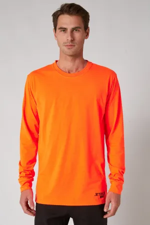 JP Low Hit Mens L/S Tee - Hi Vis Orange
