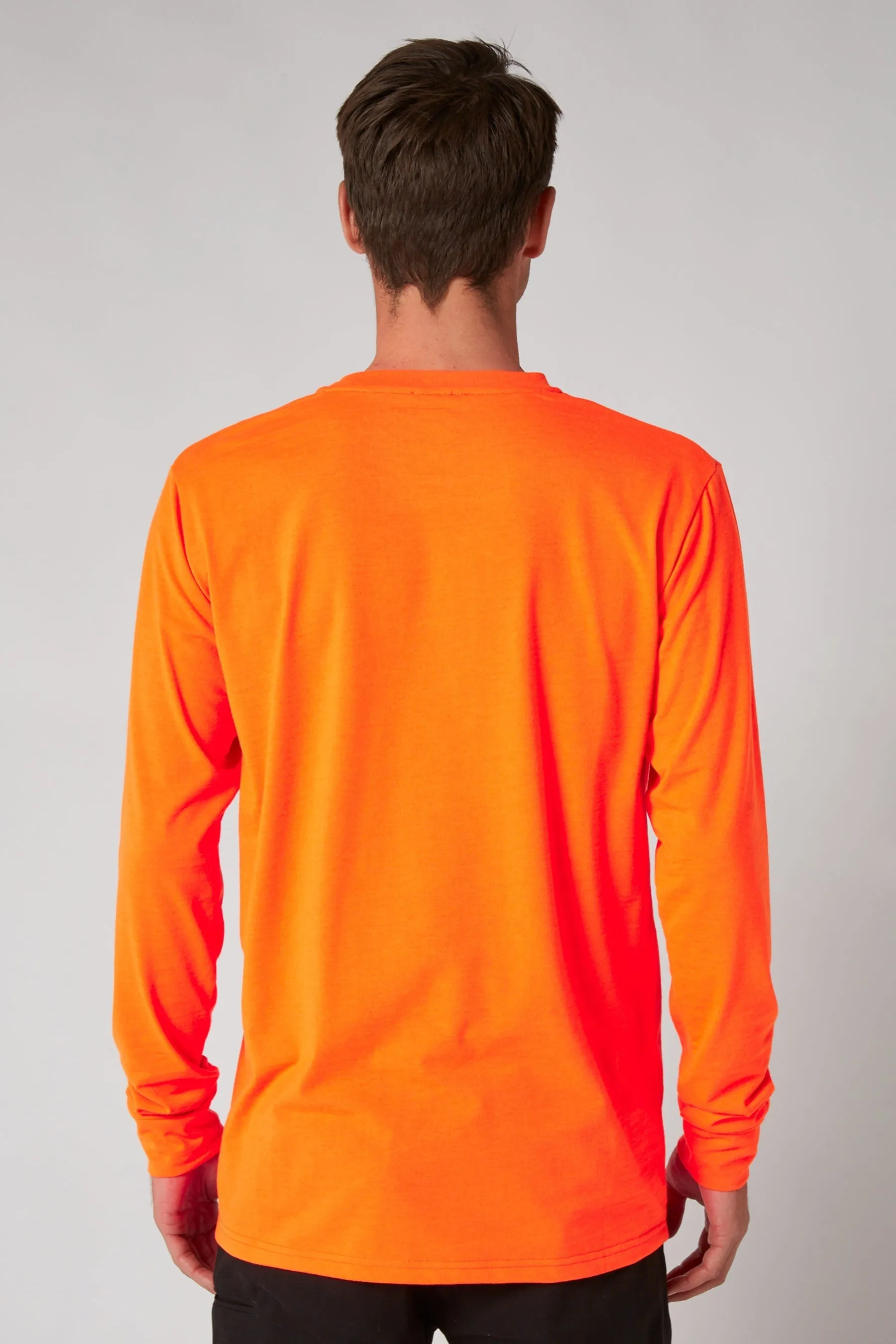 JP Low Hit Mens L/S Tee - Hi Vis Orange