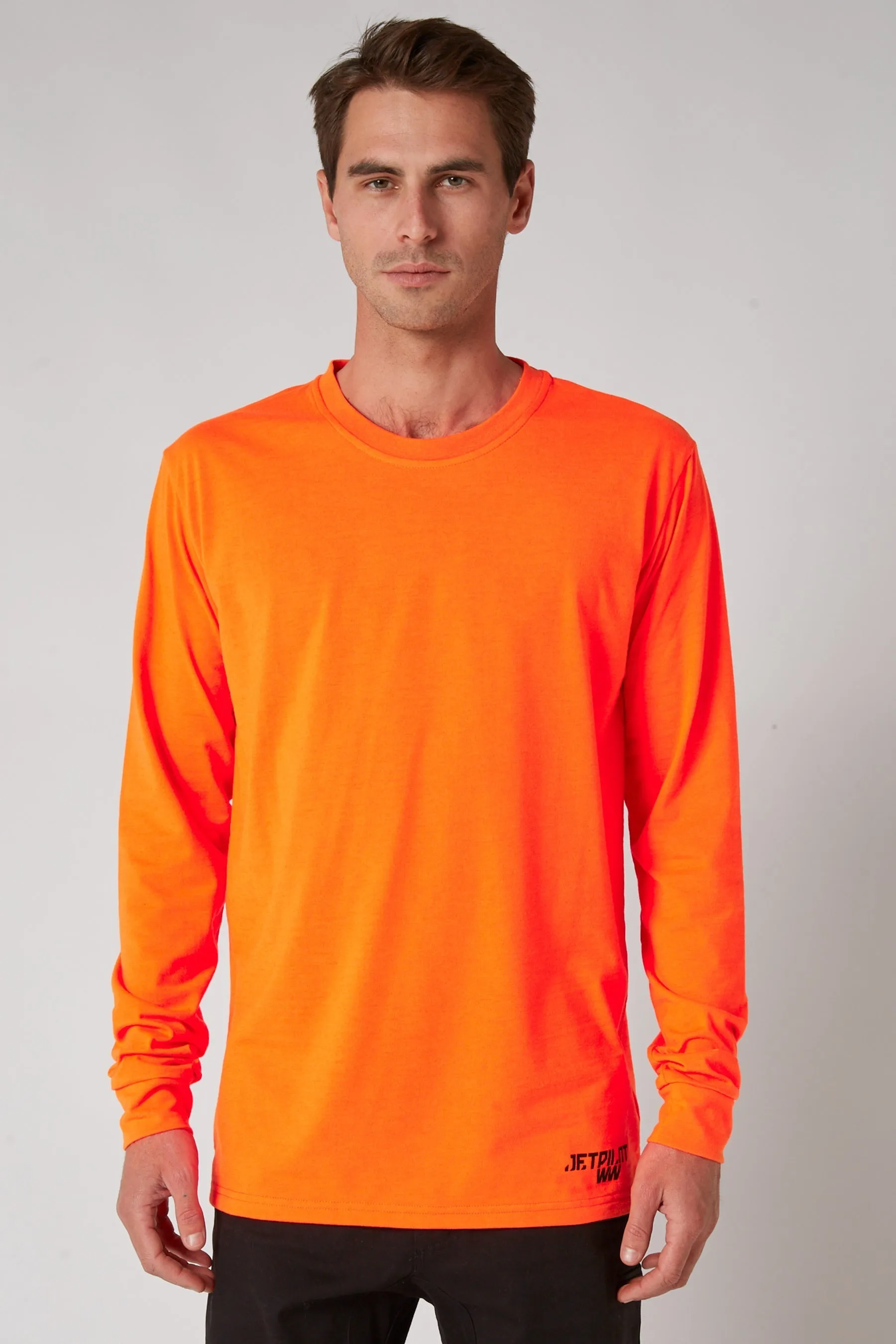 JP Low Hit Mens L/S Tee - Hi Vis Orange