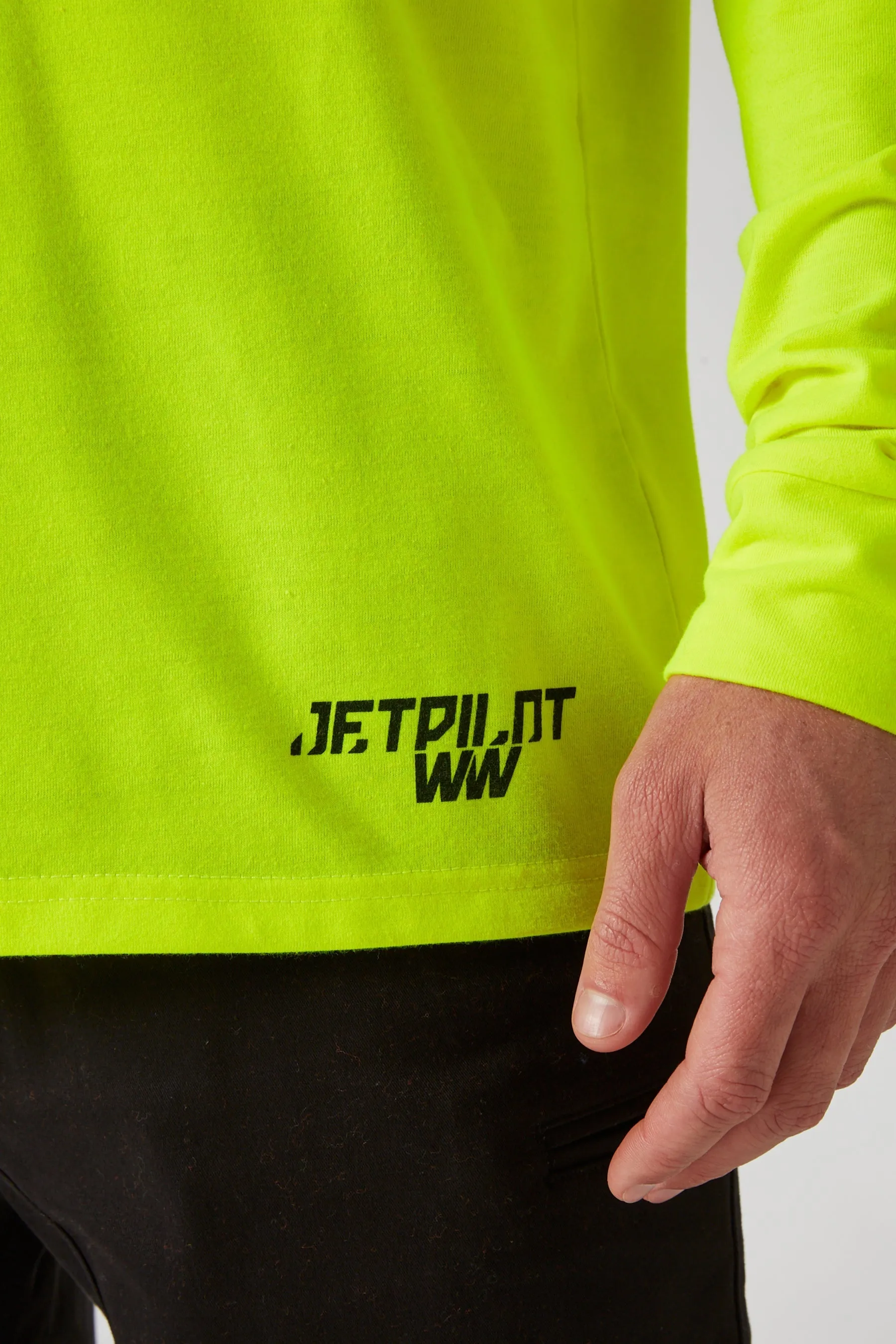 JP Low Hit Mens L/S Tee - Hi Vis Orange