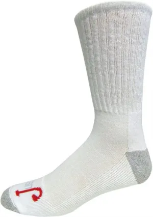 Justin's Half Cushion Cotton Crew White 3 Pack