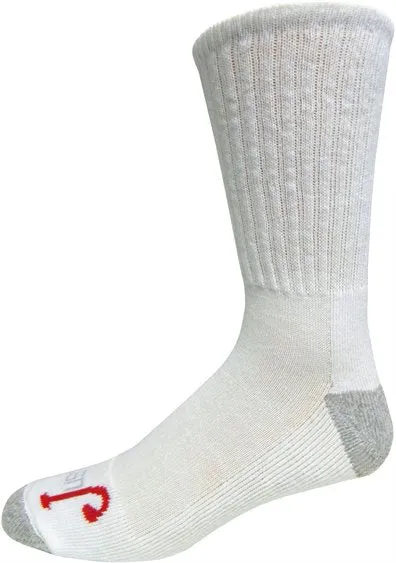 Justin's Half Cushion Cotton Crew White 3 Pack