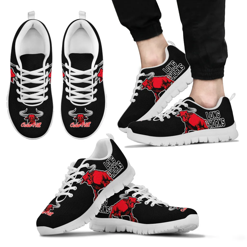 JZP-Cedar Hill TX Longhorns 01i Mens-Womens-black