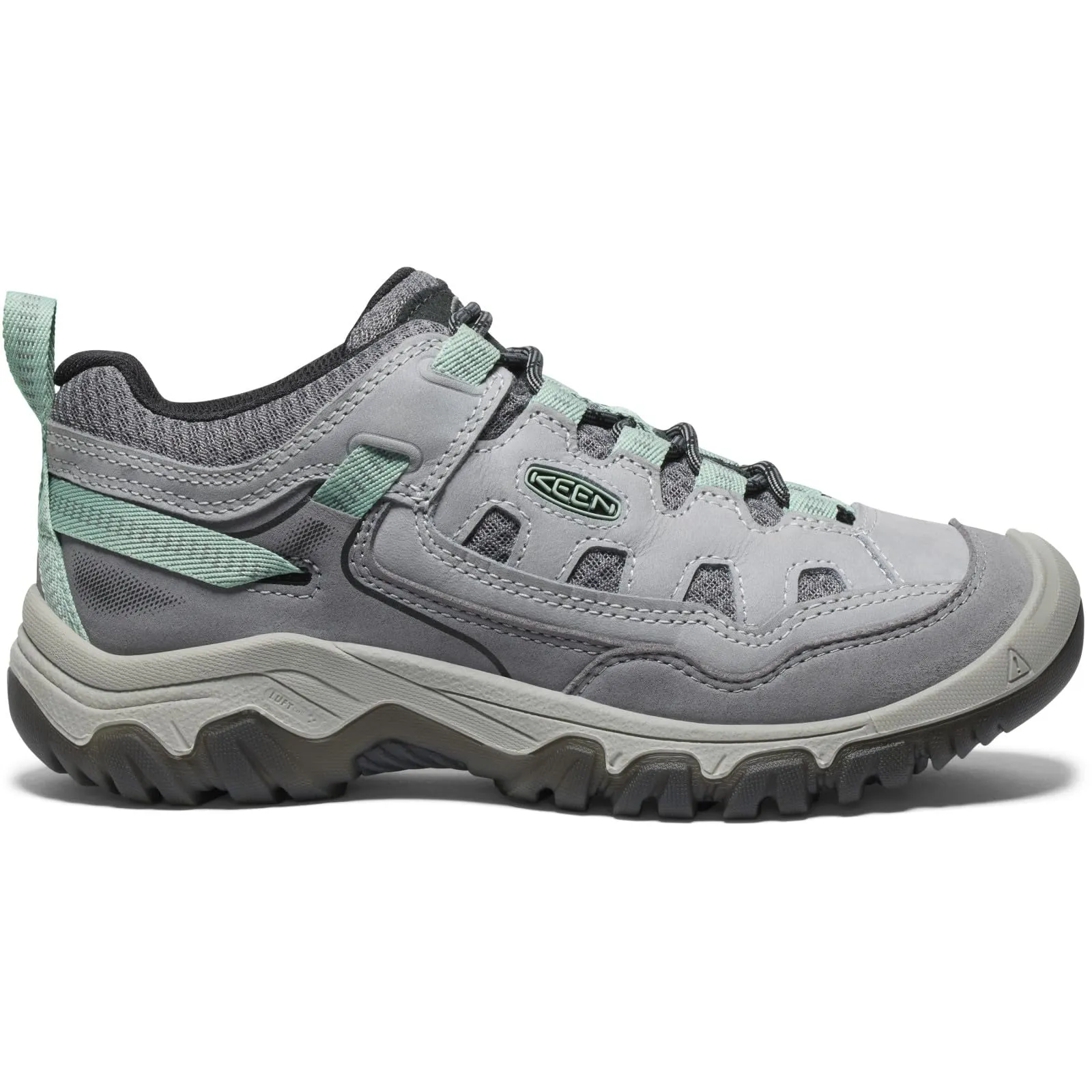 KEEN Women's Targhee 4 Vent Durable Breathable Hiking Shoes, Alloy/Granite Green, 11