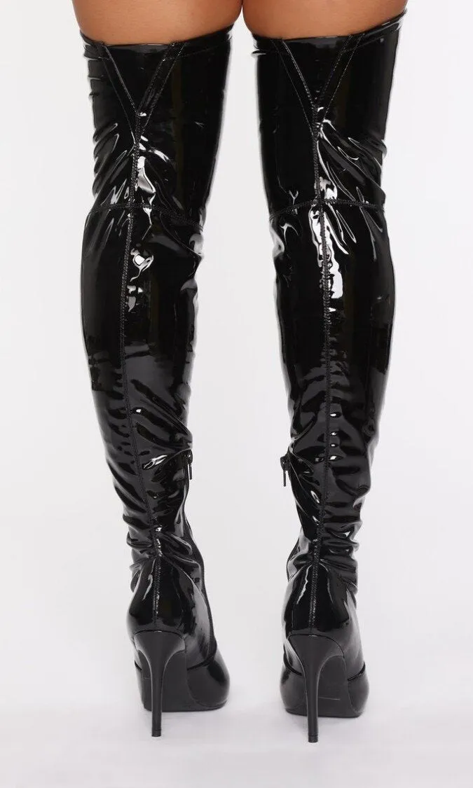 Killer Thigh High Boots Red