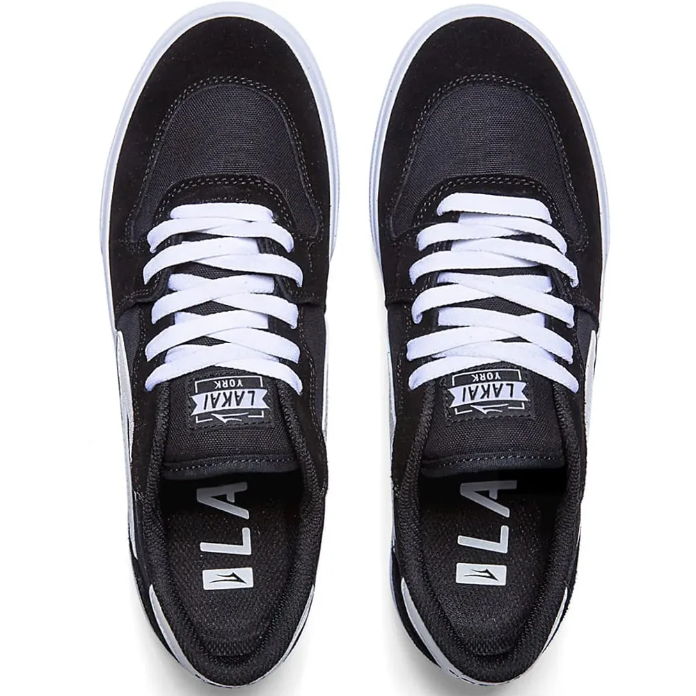 Lakai York Shoes Black/White Suede