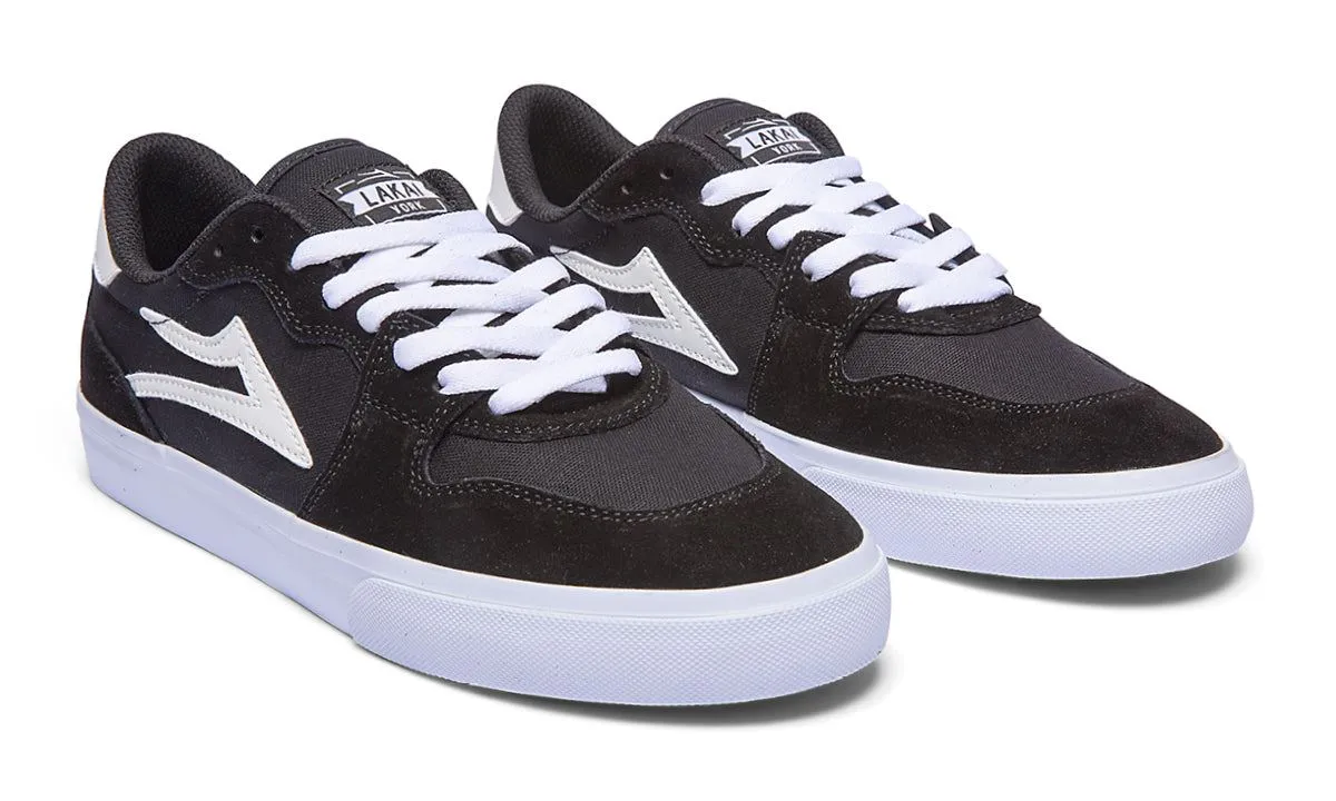 Lakai York Skate Shoes - Black / White