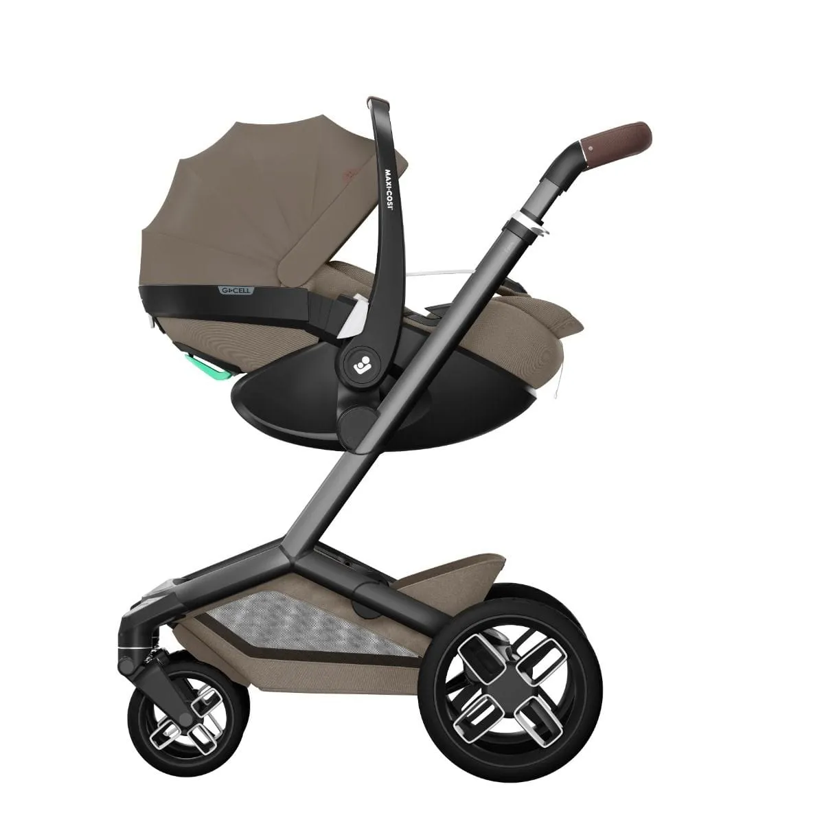 Maxi Cosi FAME Travel System - Twillic Truffle (with Black Wheels)