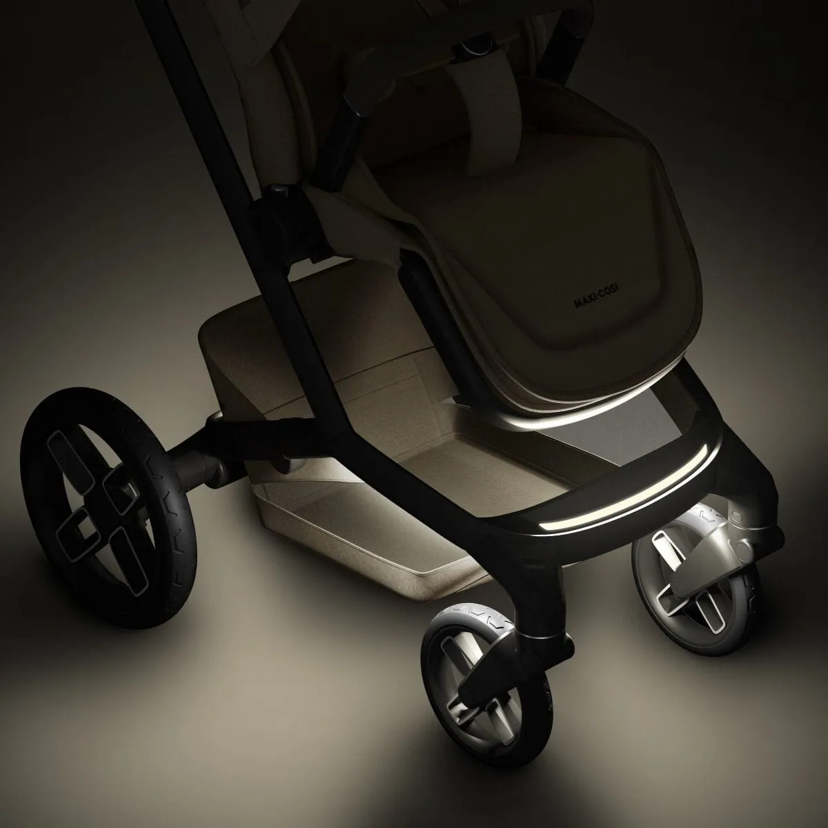 Maxi Cosi FAME Travel System - Twillic Truffle (with Black Wheels)