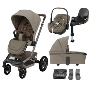 Maxi Cosi FAME Travel System - Twillic Truffle (with Black Wheels)