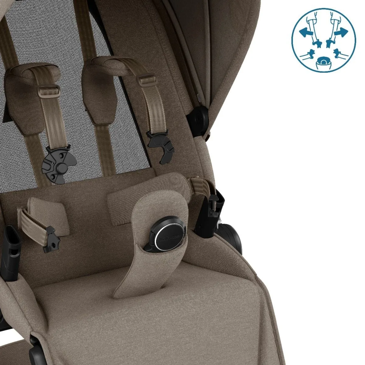 Maxi Cosi FAME Travel System - Twillic Truffle (with Black Wheels)