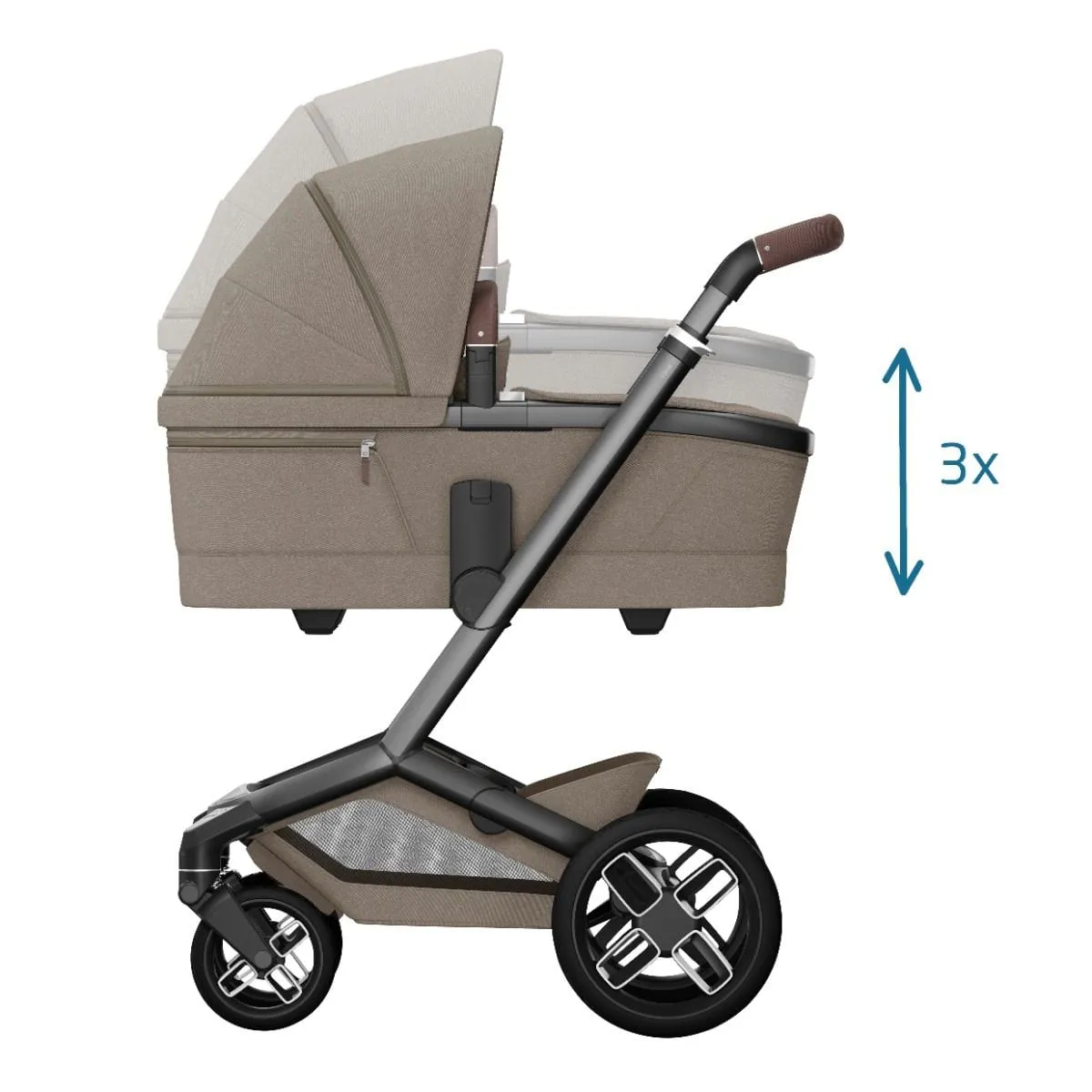 Maxi Cosi FAME Travel System - Twillic Truffle (with Black Wheels)