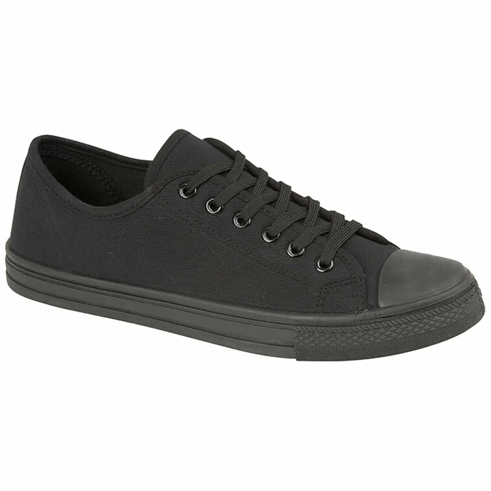 MEN CANVAS SHOES FLAT LACE UP PLIMSOLLS GYM SPORTS TRAINERS PUMPS PLIMSOLES (Sports, Workouts, Casual)