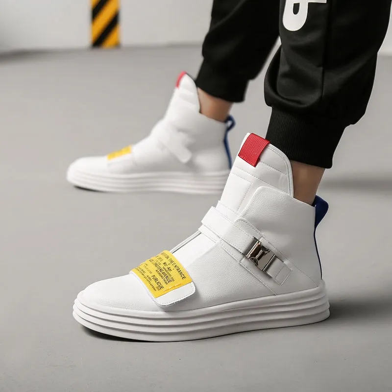 Men Fashion Ankle Boots Spring Autumn High Top Breathable Casual Shoes Luxury Brand Male Sneakers Ankle Boots