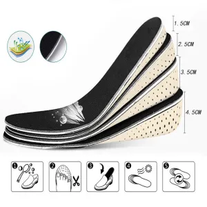 Men Women Increase Height High Full Insoles Memory Shoe Inserts Cushion Pad