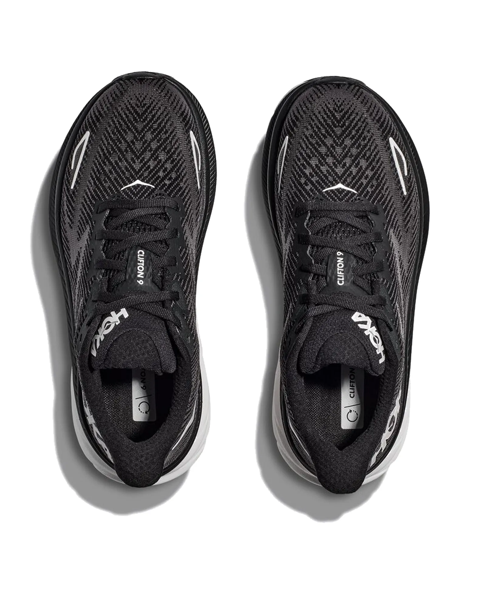 Men's Clifton 9 Black / White || Hommes Hoka Clifton 9 Black / White