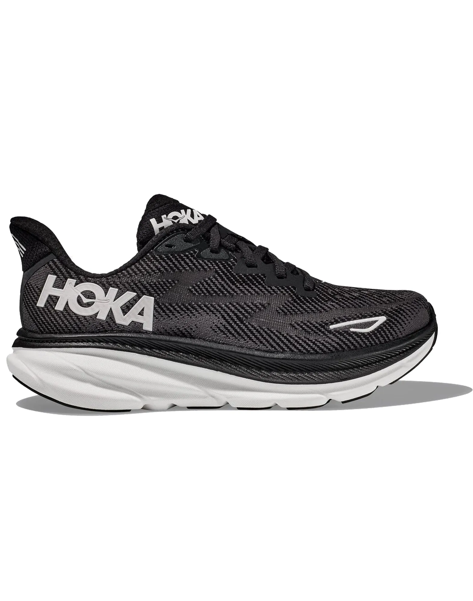 Men's Clifton 9 Black / White || Hommes Hoka Clifton 9 Black / White