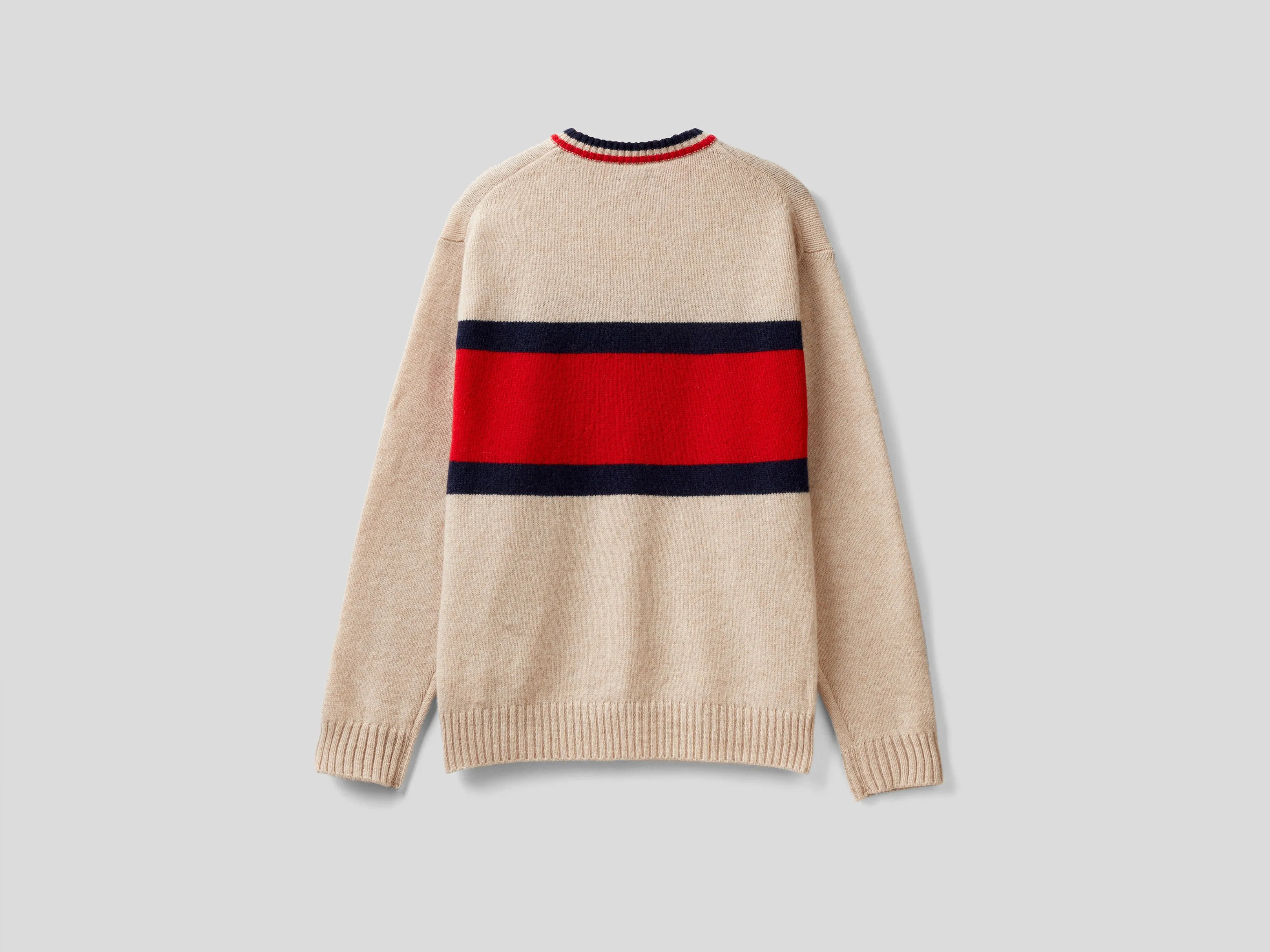 Mens Colourblock '1965' Round Neck Sweater