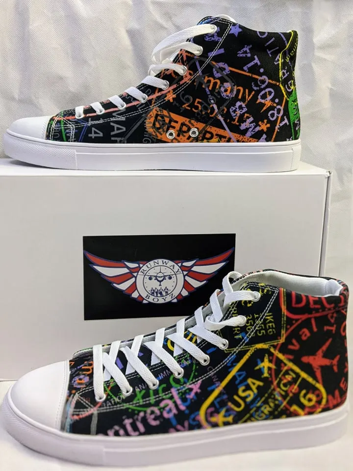 Men’s Passport Stamps Shoes (Dark)