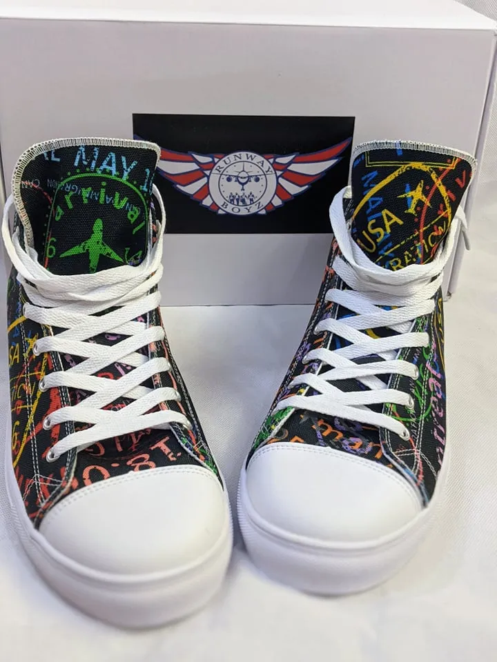 Men’s Passport Stamps Shoes (Dark)