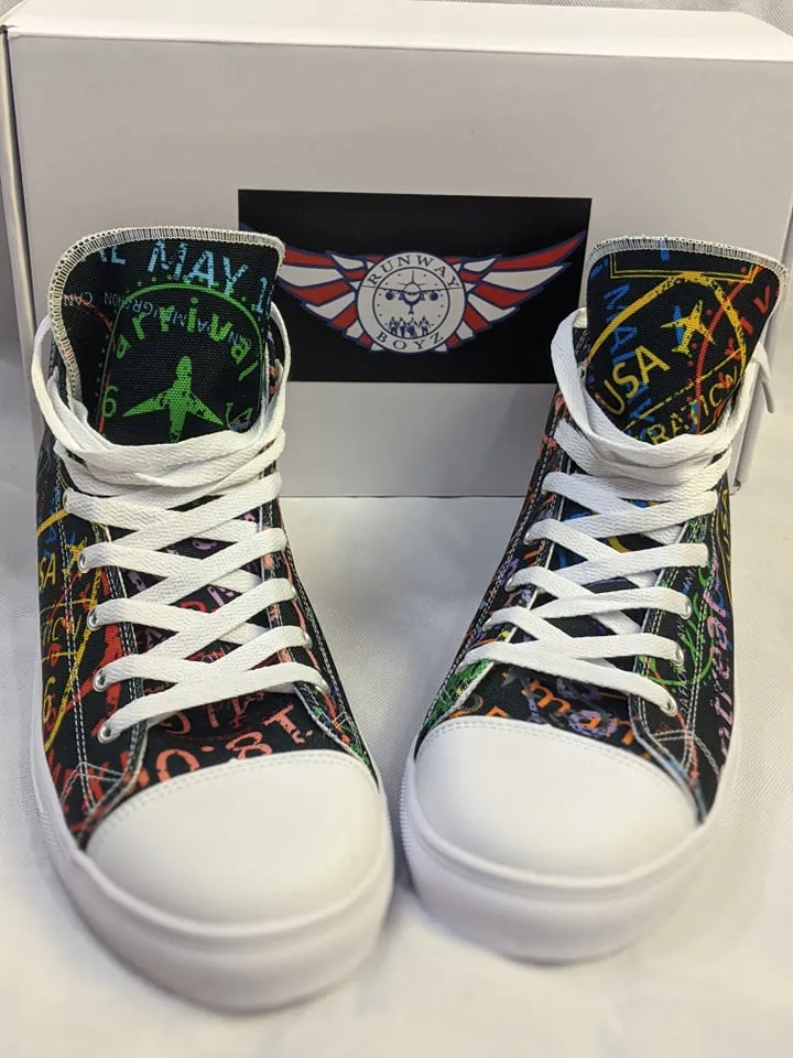 Men’s Passport Stamps Shoes (Dark)