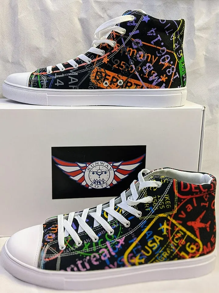 Men’s Passport Stamps Shoes (Dark)