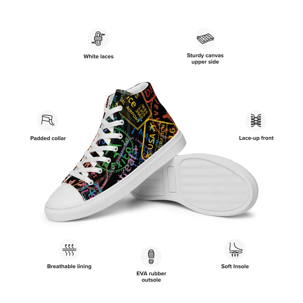 Men’s Passport Stamps Shoes (Dark)