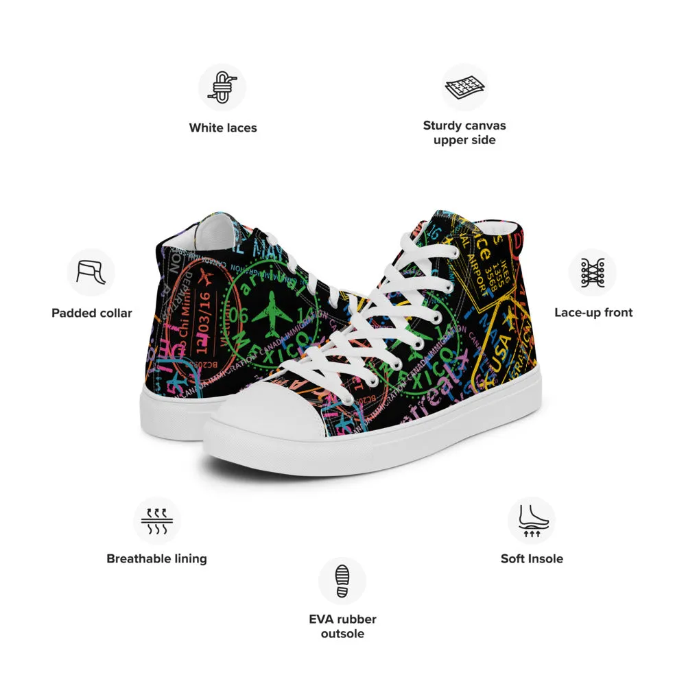 Men’s Passport Stamps Shoes (Dark)