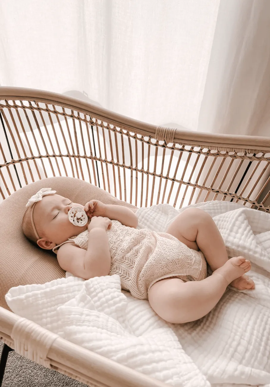 Miann & Co Baby - Knit Strap Bodysuit - Tofu Crochet