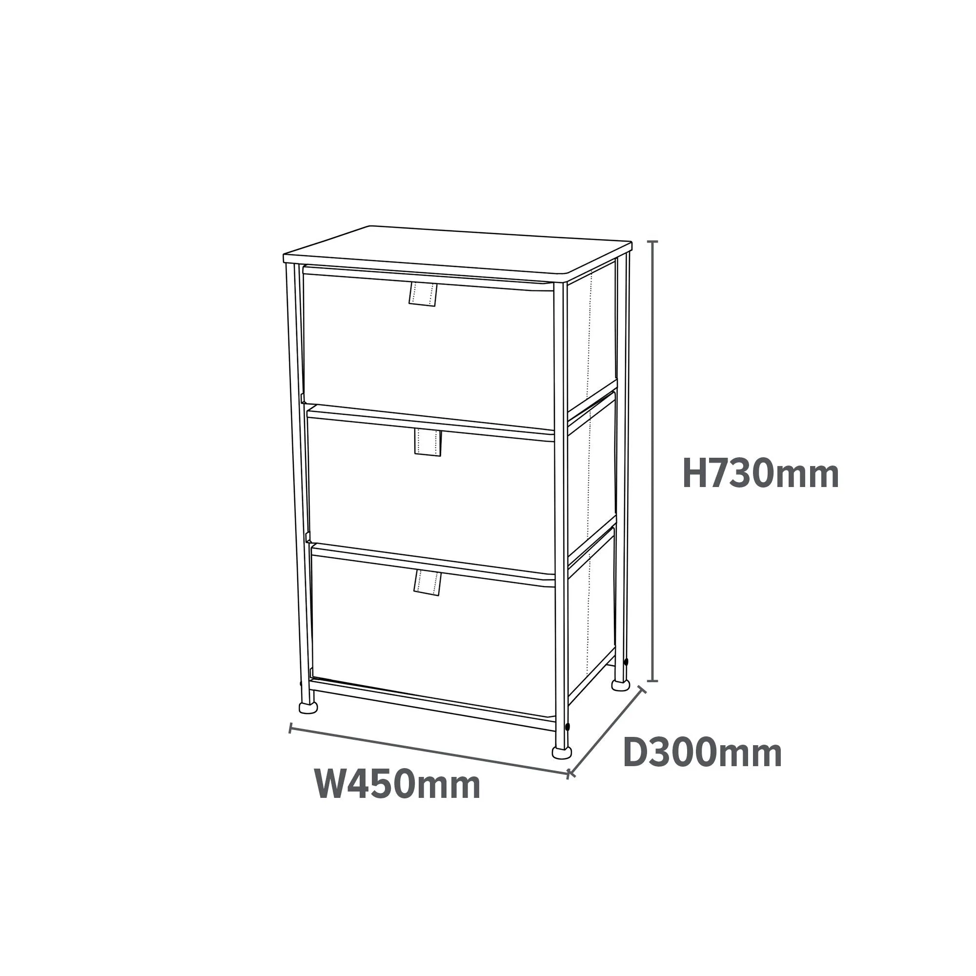 Montessori Jungle Safari Toy Storage with Drawers | Children's Bedside Table | 73 x 45 x 30cm